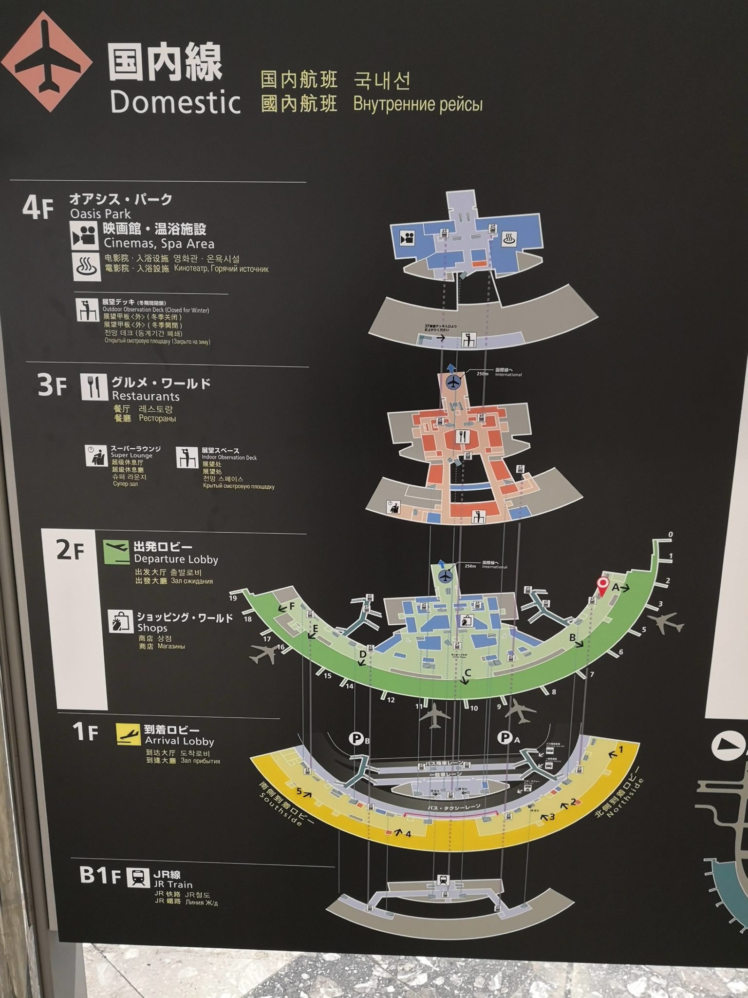 新千歳空港の全体図